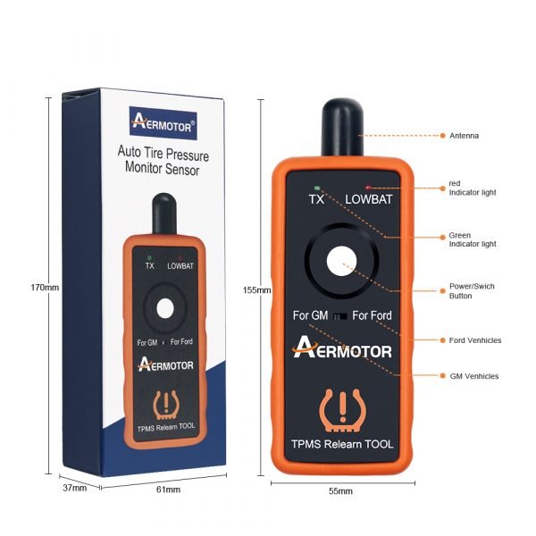 AERMOTOR EL-50448/50449 TPMS FORD Gm Ford 2-in-1 Tire Pressure Reset Device - Image 5