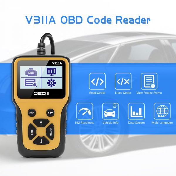 V311A OBD Car Code Reader Engine Fault Diagnosis Reading Card Vehicle Fault Detection - Image 4