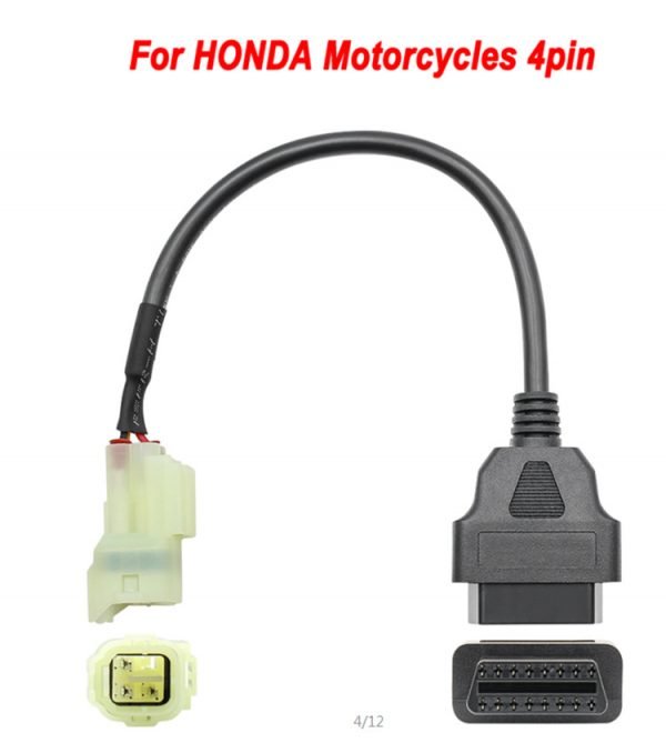 Honda 4 pin to 16pin for Motorcycle 4Pin OBD Motorcycle Adapter - Image 2