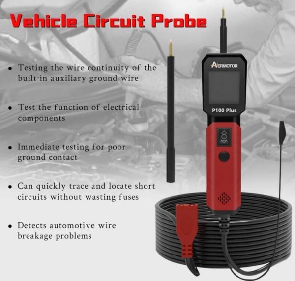 AERMOTOR P100 PLUS Automotive Circuit Fault Detection AC DC Resistance Digital Voltage Test - Image 3