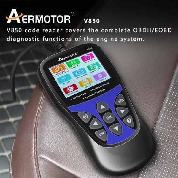 V850 Car Code Reader OBD2 Fault Code Reader Battery Monitoring Multilingual - Image 8