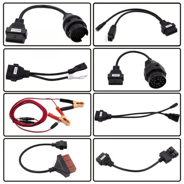 Full set 8PCS Car Cable Trolley Wire OBD2 Adapter Cable Vehicle Inspection Line - Image 2