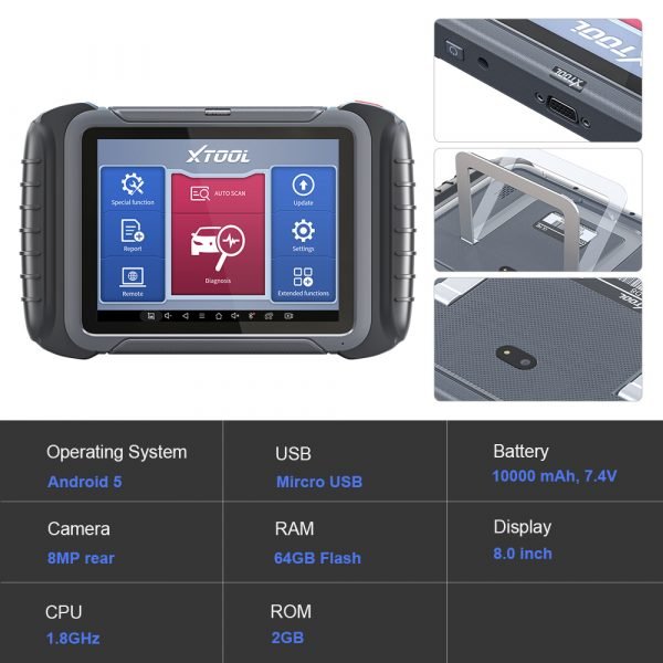 XTOOL D8 Professional Automotive Scanner ECU Coding Automotive Diagnostic Scanner - Image 7