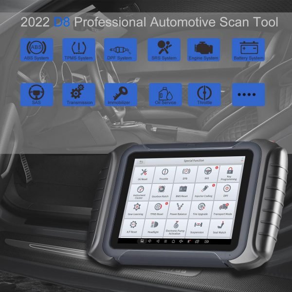 XTOOL D8 Professional Automotive Scanner ECU Coding Automotive Diagnostic Scanner - Image 3