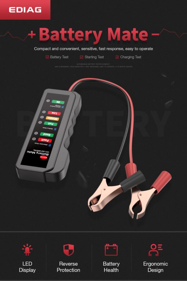 Car Battery Detector Battery Tester 12V - Image 2