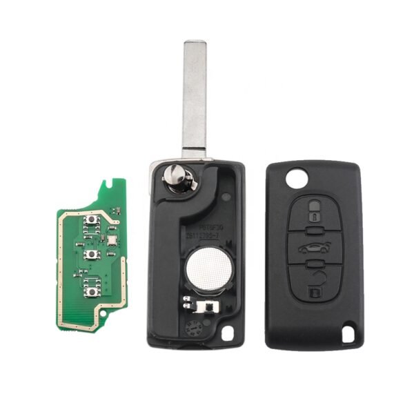 3 Buttons Car Remote Smart Key 433 MHZ VA2 CE0536 ID46 Chip Flip Key for Peugeot 207 307 308 407