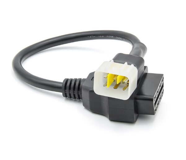 Delphi 6pin to OBD2 16pin 6-pin Motorcycles Locomotive Conversion Cable - Image 3