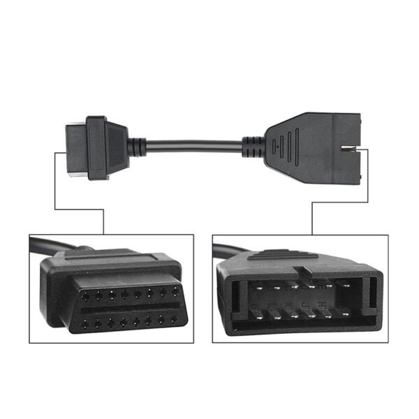 GM 12Pin to OBD2 16Pin Connector General Motors 12-pin Adapter Cable - Image 3
