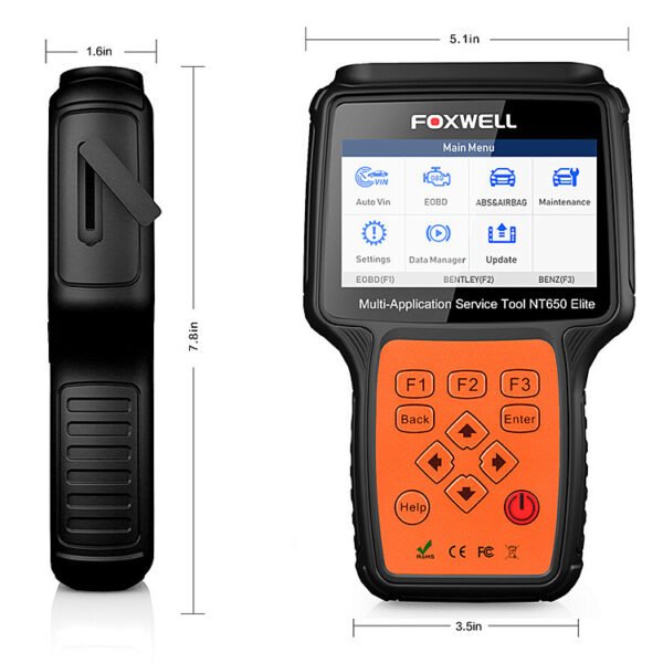 FOXWELL NT650 Elite OBD2 Automotive Scanner ABS SRS DPF Maintenance Instrument - Image 2