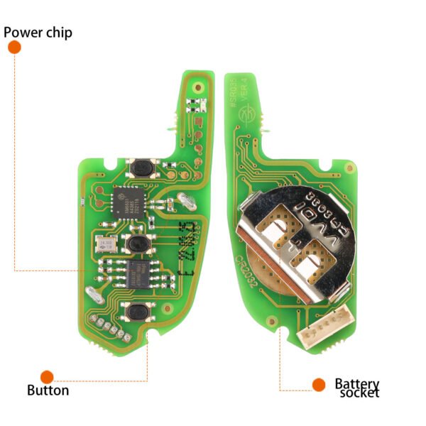 XHORSE XKKF02EN Blade Shape Folding Car Remote Key VVDI 3 Buttons for  Cadillac/Chevrolet/Buick - Image 2