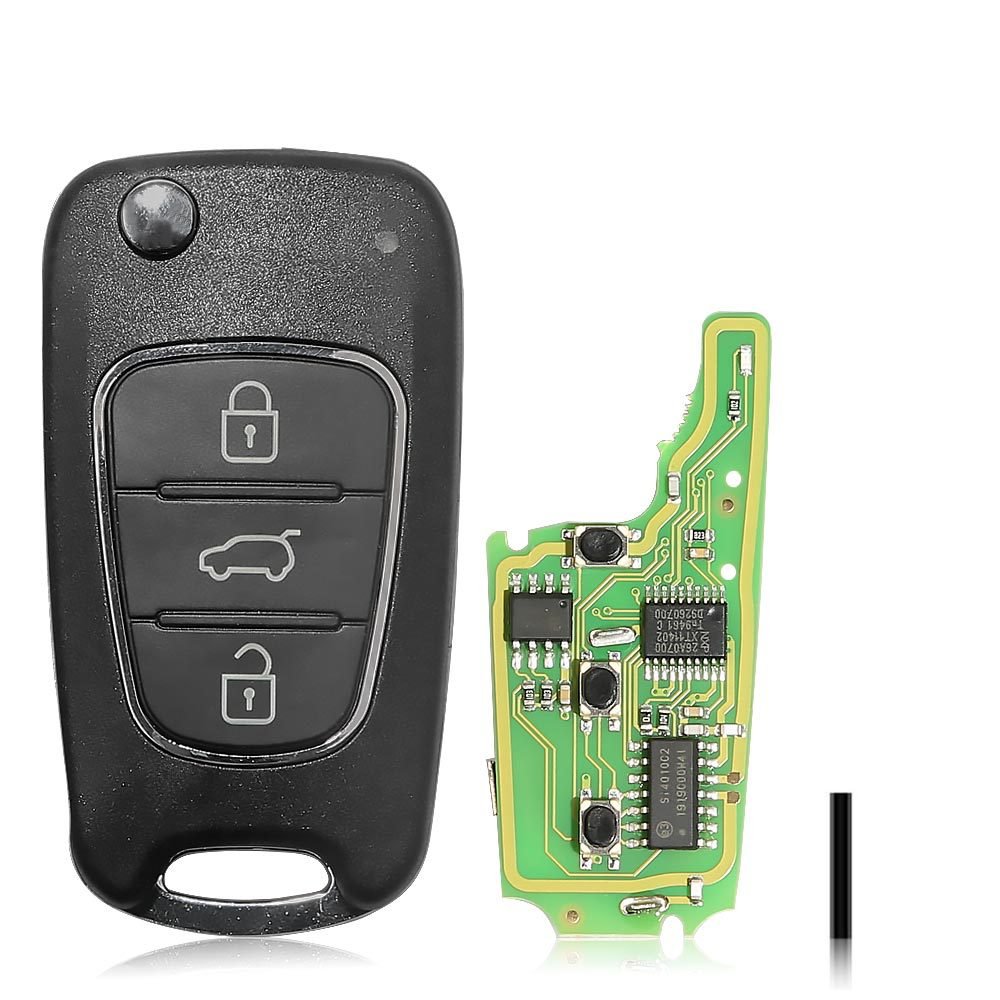 Xhorse XNHY02EN Wireless Universal Car Remote Key for HYUNDAI Flip 3 Buttons VVDI Key Tool