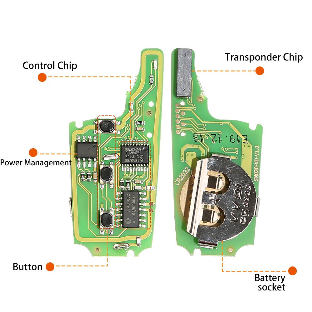 Xhorse XNHY02EN Wireless Universal Car Remote Key for HYUNDAI Flip 3 Buttons VVDI Key Tool - Image 5