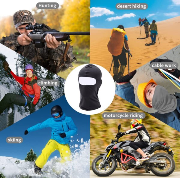 Ski Mask for Men Women Windproof Dust-proof Balaclava Full Face Mask Cover for Cycling Running Hiking - Image 2