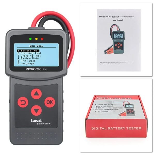 Micro-200 Pro Car Battery Tester 12V/24V Automobile and Motorcycle Battery Detector - Image 3