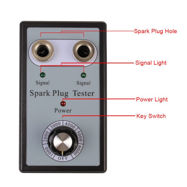 12V Car Spark Plug Tester Detector Ignition Analyzer with Dual Hole - Image 4