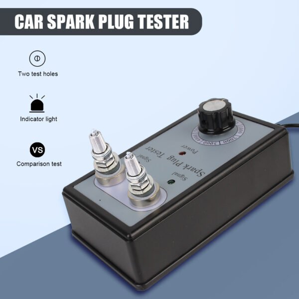 12V Car Spark Plug Tester Detector Ignition Analyzer with Dual Hole - Image 3