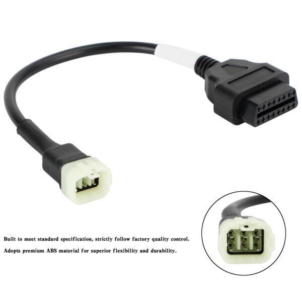 Motorcycle Cable Kawasaki 6Pin To OBD2 16 Pin - Image 8