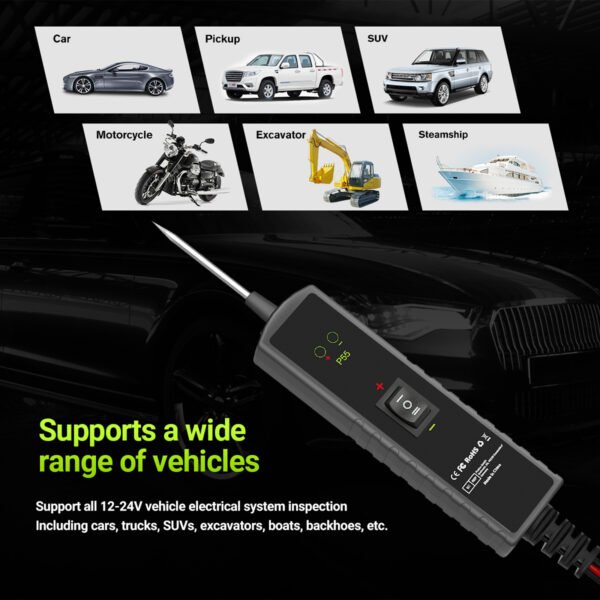 P55 Automotive Electrical Circuit Tester Probe Automotive Circuit Tester Electrical System Diagnosis 12-24V - Image 3