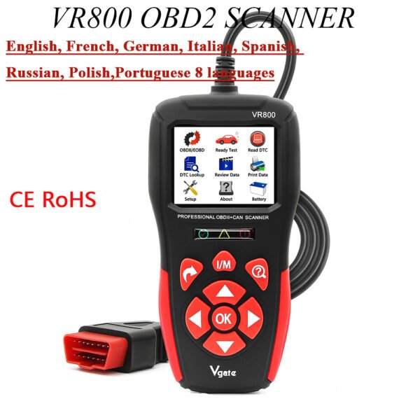 VGATE VR800 OBD2+CAN Scanner Car Fault Diagnosis Instrument Built-in 8 languages - Image 7