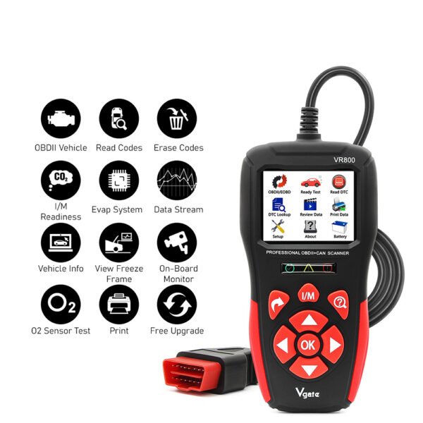 VGATE VR800 OBD2+CAN Scanner Car Fault Diagnosis Instrument Built-in 8 languages - Image 5