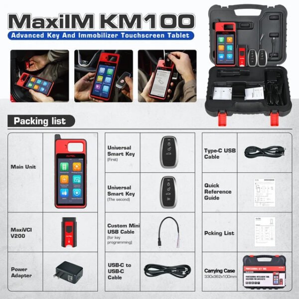 Autel MaxiIM KM100 Car Key Programming Scanner Transponder Cloning, Key Chip Read/ Write - Image 9