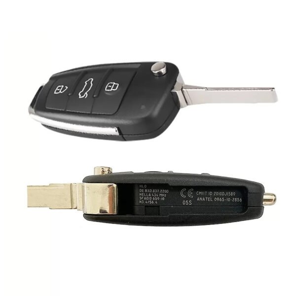 3 Buttons 433MHz Remote Car Key for Audi A1 Q3 48 Chip 8X0 837 220D Original Factory Program - Image 3
