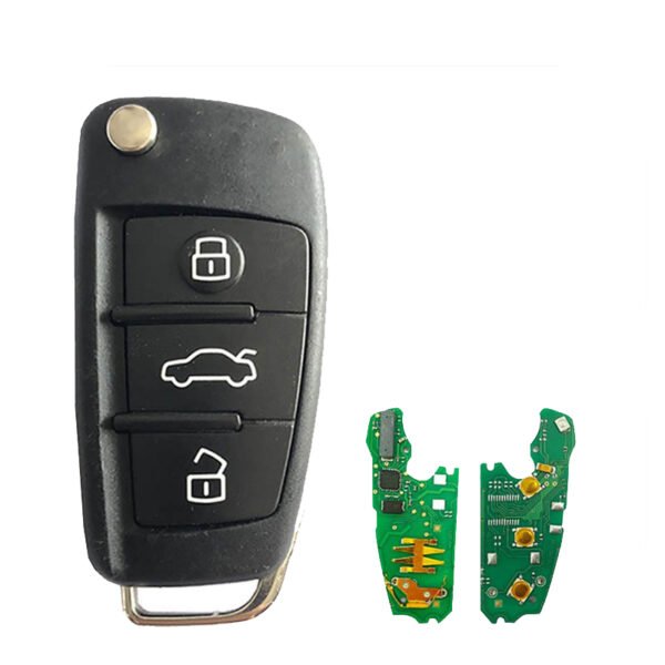3 Buttons 433MHz Remote Car Key for Audi A1 Q3 48 Chip 8X0 837 220D Original Factory Program
