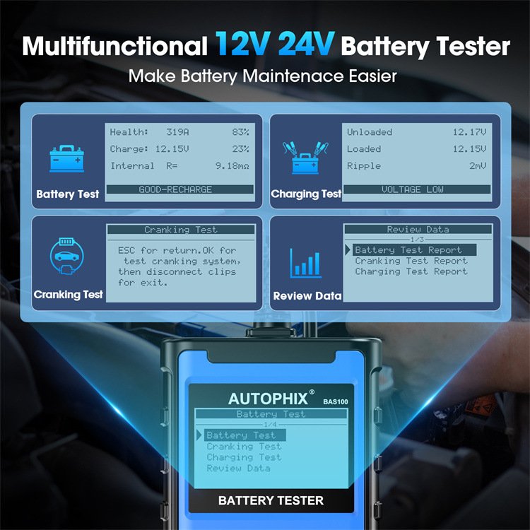 Autophix BAS100 Car Battery Tester