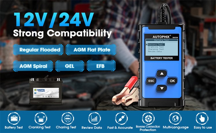 Autophix BAS100 Car Battery Tester