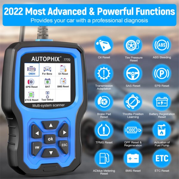 AUTOPHIX 7770 Full System Car Diagnostic Tool for Mercedes Benz Series ABS D.PF EPB SAS Oil Reset Scan Tool - Image 2