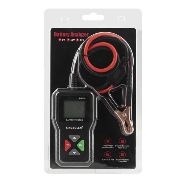 KINGBOLEN BM550 Battery Tester 6V 12V 24V Multifunctional Intelligent Digital Display Auto and Motorcycle Battery Detector - Image 4