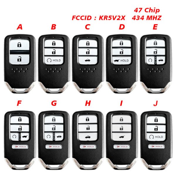 Remote Car Keys for Honda CRV Civic XRV Accord VEZEL FIT CRIDER SHUTTLE 434 MHZ KR5V2X - Image 2