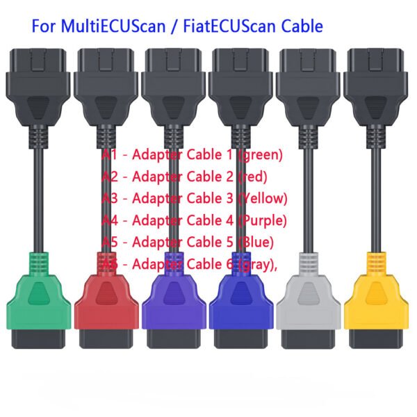 Diagnostic Cables for Fiat Full Set of Six Colors Fiat ECU Scan Cable - Image 7