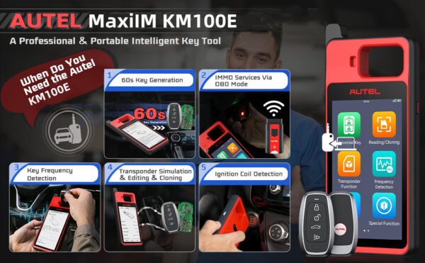 Autel MaxiIM KM100E Universal Car Key Programmer Transponder Key Generator - Image 4