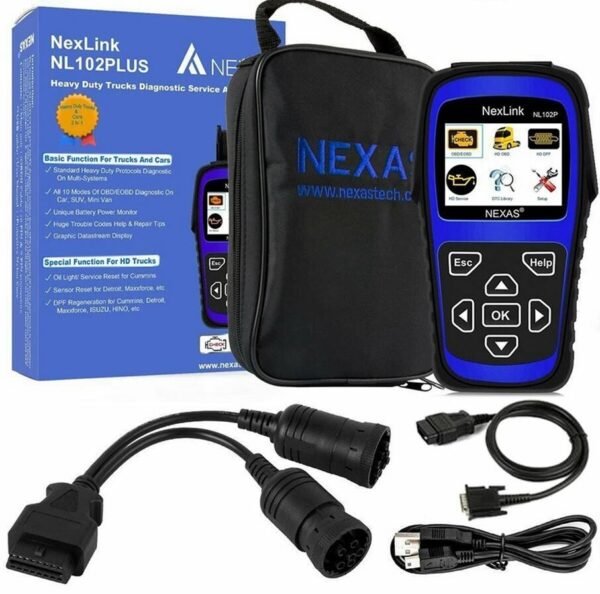 NexLink NL102P OBD2 2 In 1 Car Scanner DPF Regenerate Oil Reset for Diesel Heavy Duty Trucks Diagnostic Tool - Image 7