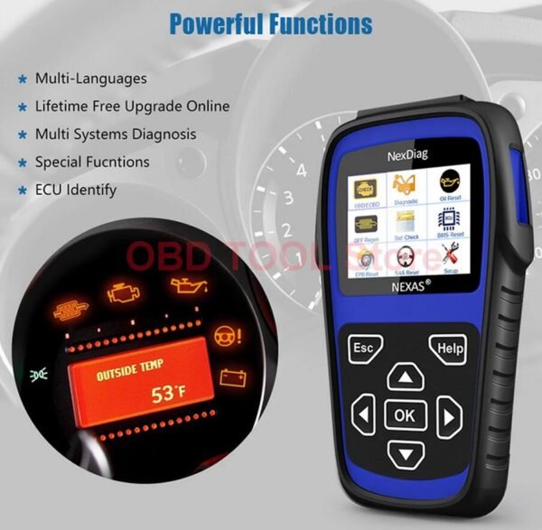 NexLink NL102P OBD2 2 In 1 Car Scanner DPF Regenerate Oil Reset for Diesel Heavy Duty Trucks Diagnostic Tool - Image 6