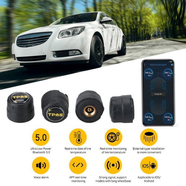 Tire Pressure Sensor TPMS External Tire Pressure Monitoring High Precision Sensor Matching Instrument - Image 5