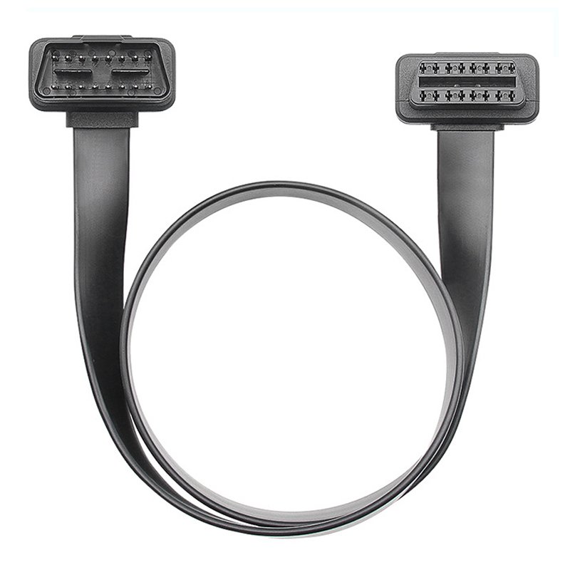 OBD2 16 pin Male to Female Flat Extension Cable OBD Conversion Cord