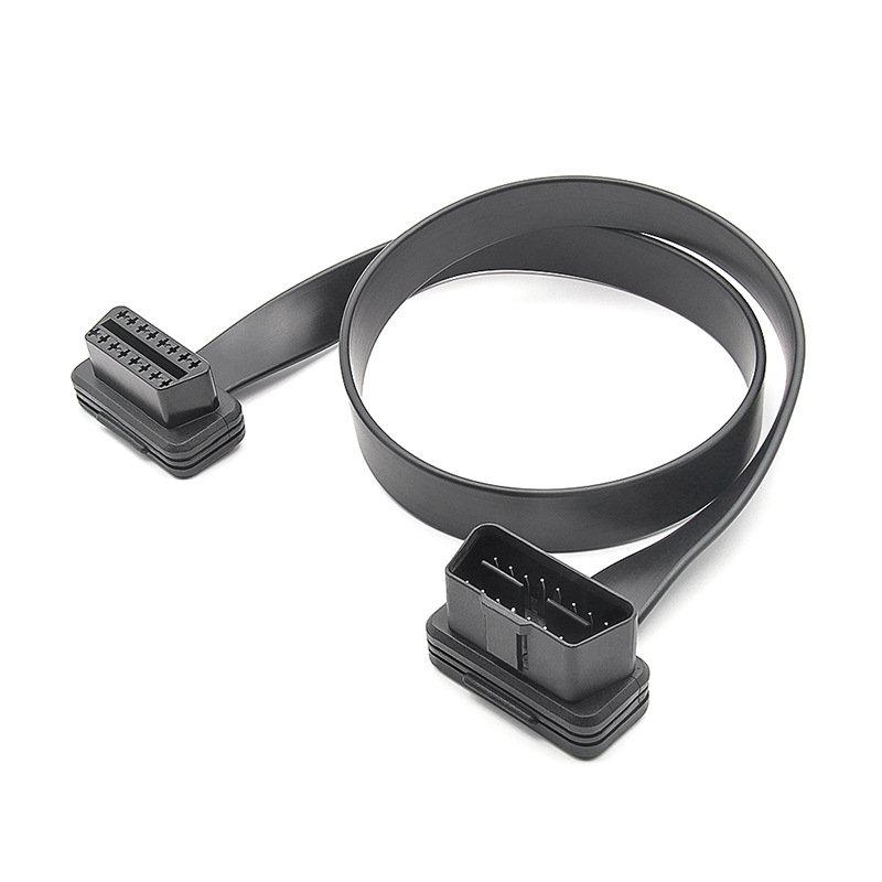 OBD2 16 pin Male to Female Flat Extension Cable OBD Conversion Cord - Image 2