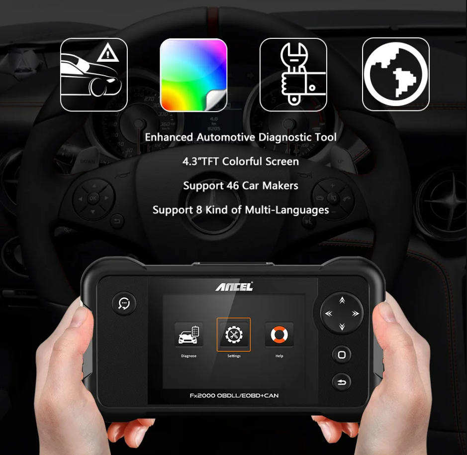 Ancel FX2000 OBD2 Code Reader OBDII Scanner
