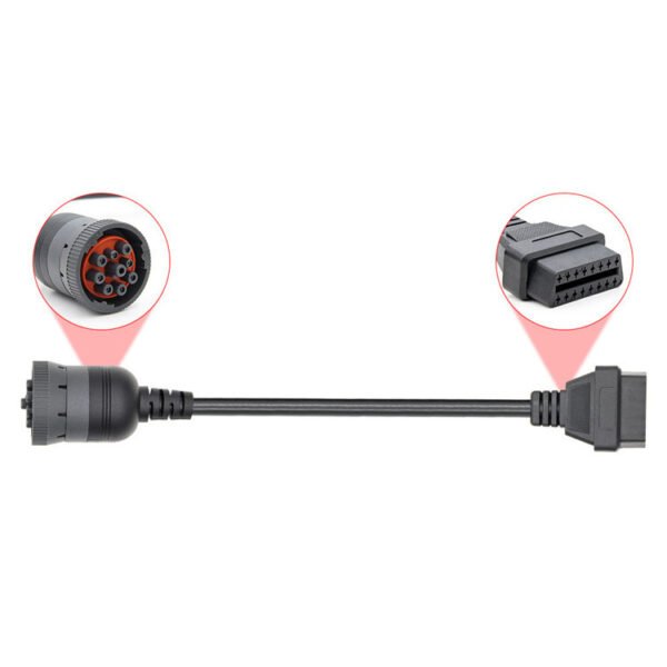 J1939 9Pin Female to OBD2 16Pin Female Car Diagnostic Tool Truck Adapter/Converter Cable - Image 5