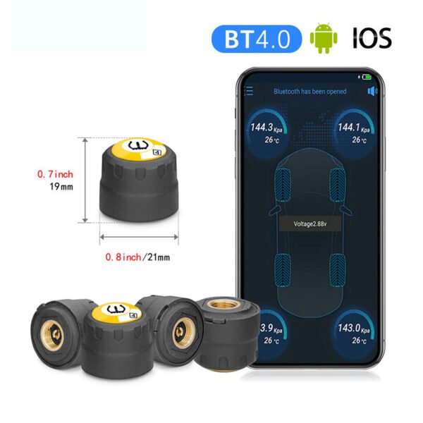 External Car Tire Pressure Monitor V11B Bluetooth 4.0 BLE TPMS Support Android iPhone - Image 3
