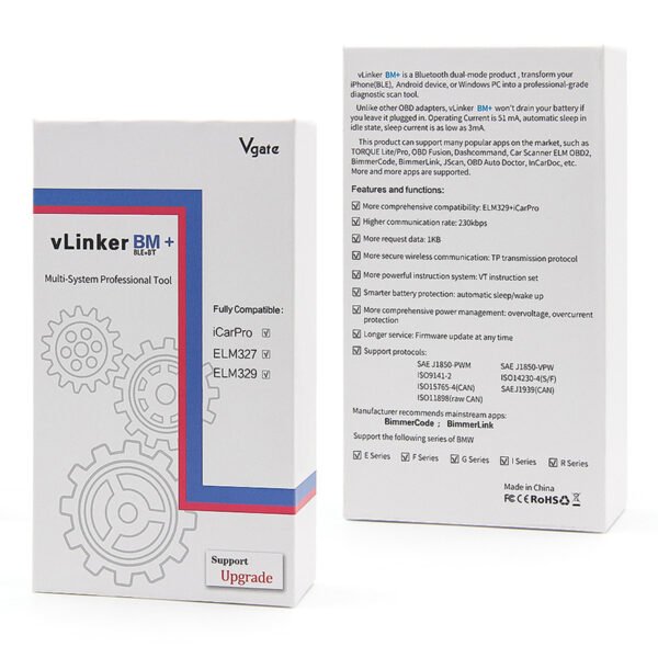 Vgate Vlinker BM+ OBD2 V2.2 Bluetooth 4.0 Car Diagnostic Tool for Bimmer Code - Image 7
