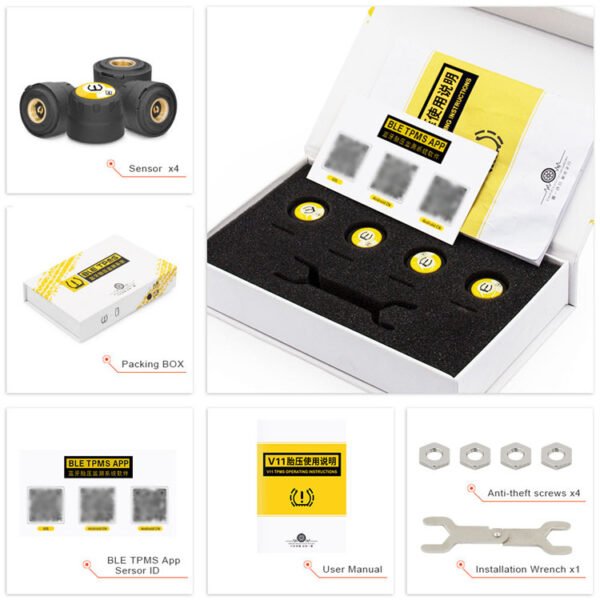 External Car Tire Pressure Monitor V11B Bluetooth 4.0 BLE TPMS Support Android iPhone - Image 4