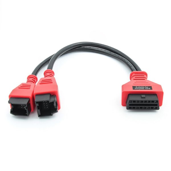 FCA Red Programming Cable 12+8pin for Chrysler Used with Autel Maxisys ...