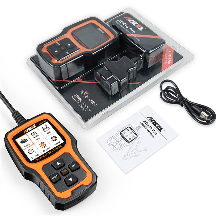 ANCEL AD410 PRO OBD2 Scanner 6V 12V Car Battery Tester