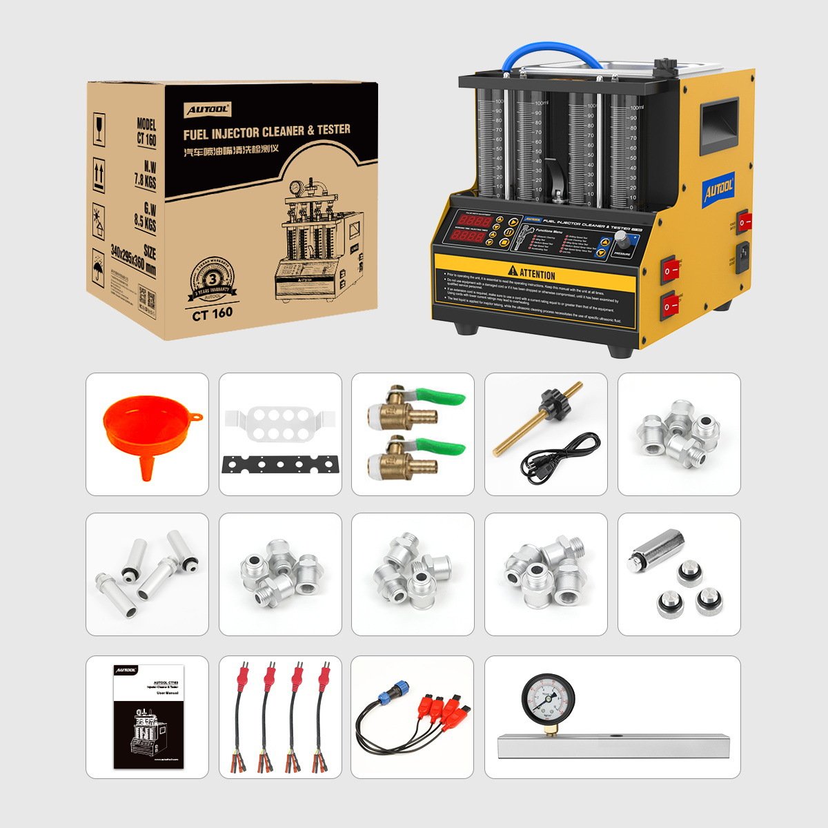 AUTOOL CT160 Fuel injector diagnostic cleaning Cleaner - Image 8