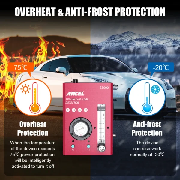 ANCEL S3000 Car Smoke Detector Car Accessori Smoke Generator Smoking Leak Detector Exhaust Systems Smoke Pipe Mechanical Workshop - Image 8