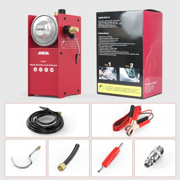 Ancel S100 Car Smoke Leak Detector EVAP Vacuum Leakage Diagnostic Tool DC12V Fuel Pipe Leak Locator Auto Leak Smoke Detector - Image 2