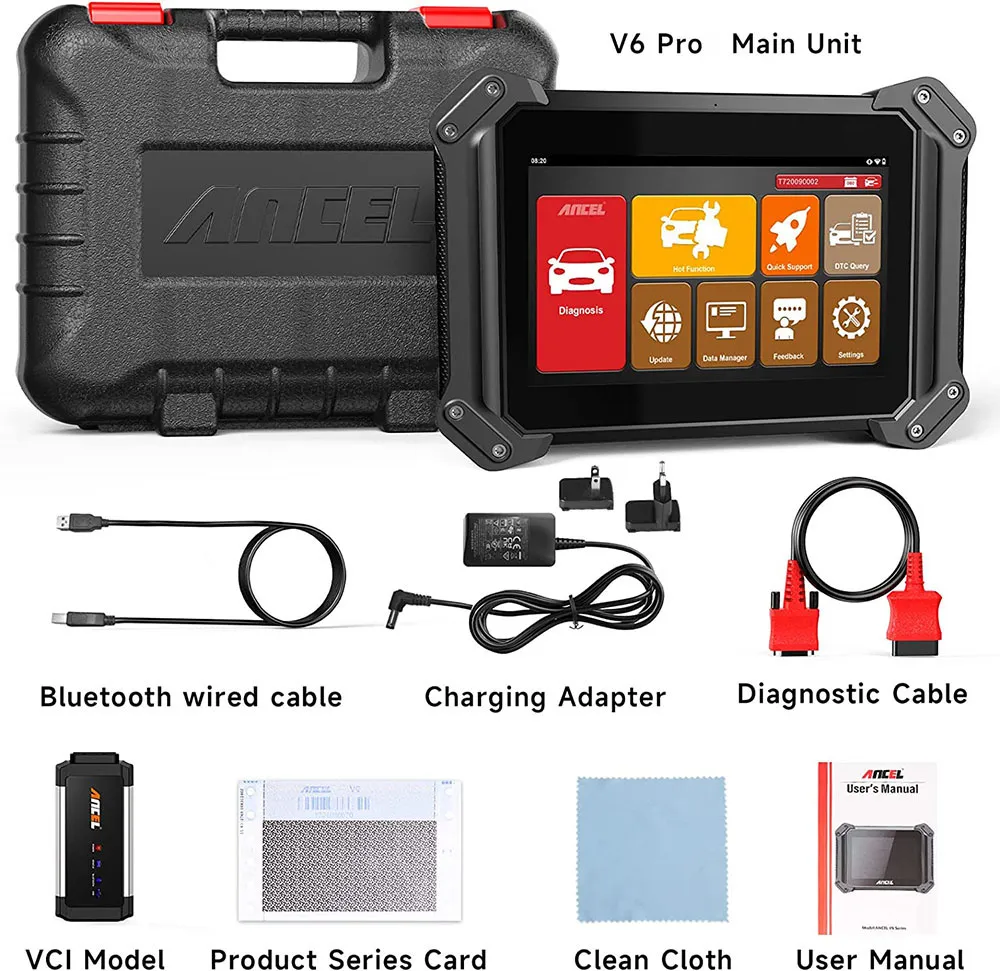 ANCEL V6 PRO OBD2 Automotive Scanner All System Scan Tool IMMO DPF ABS 25+Reset OBD2 Professional Car Diagnostic Tools PK MK808 - Image 2